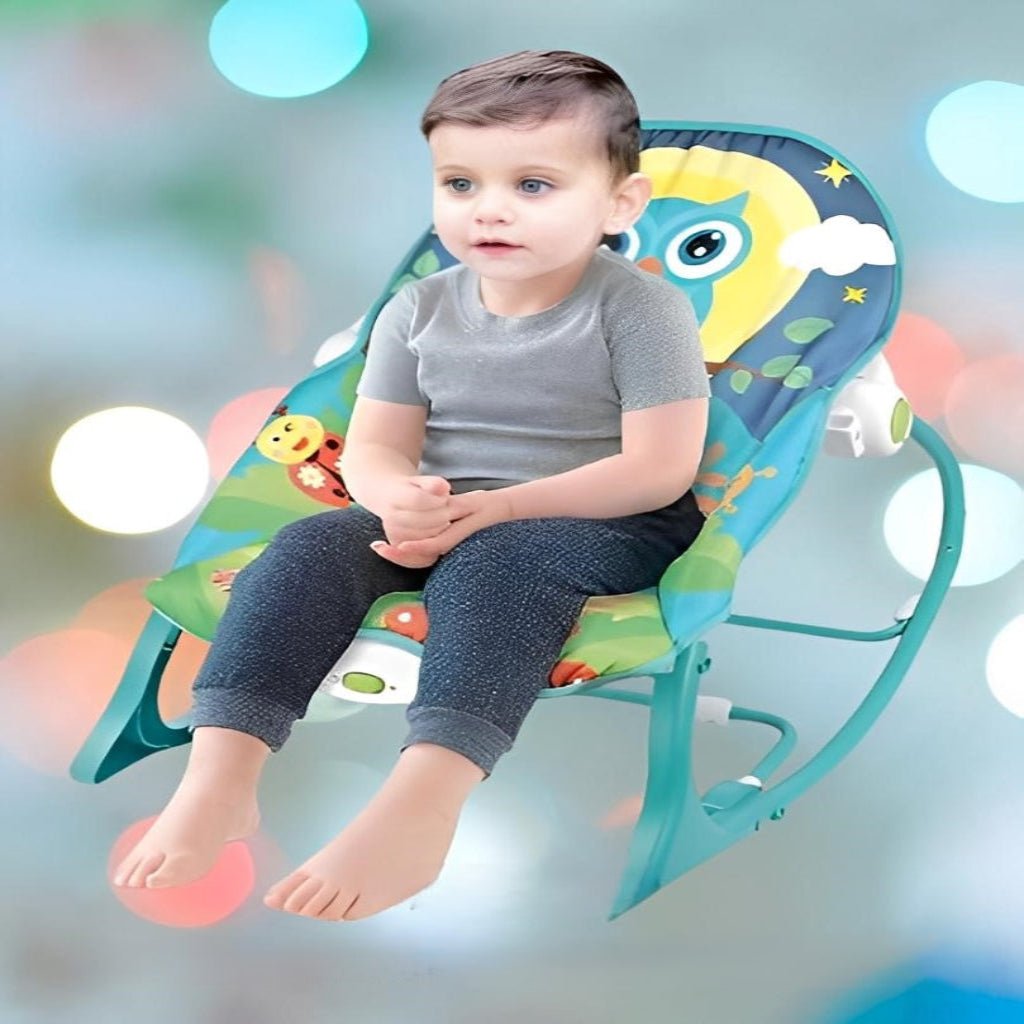 Baby Rocker – Infant to Toddler with Fold-Out Kickstand (0M+, 40 lbs / 18 kg) | Bacha Toys