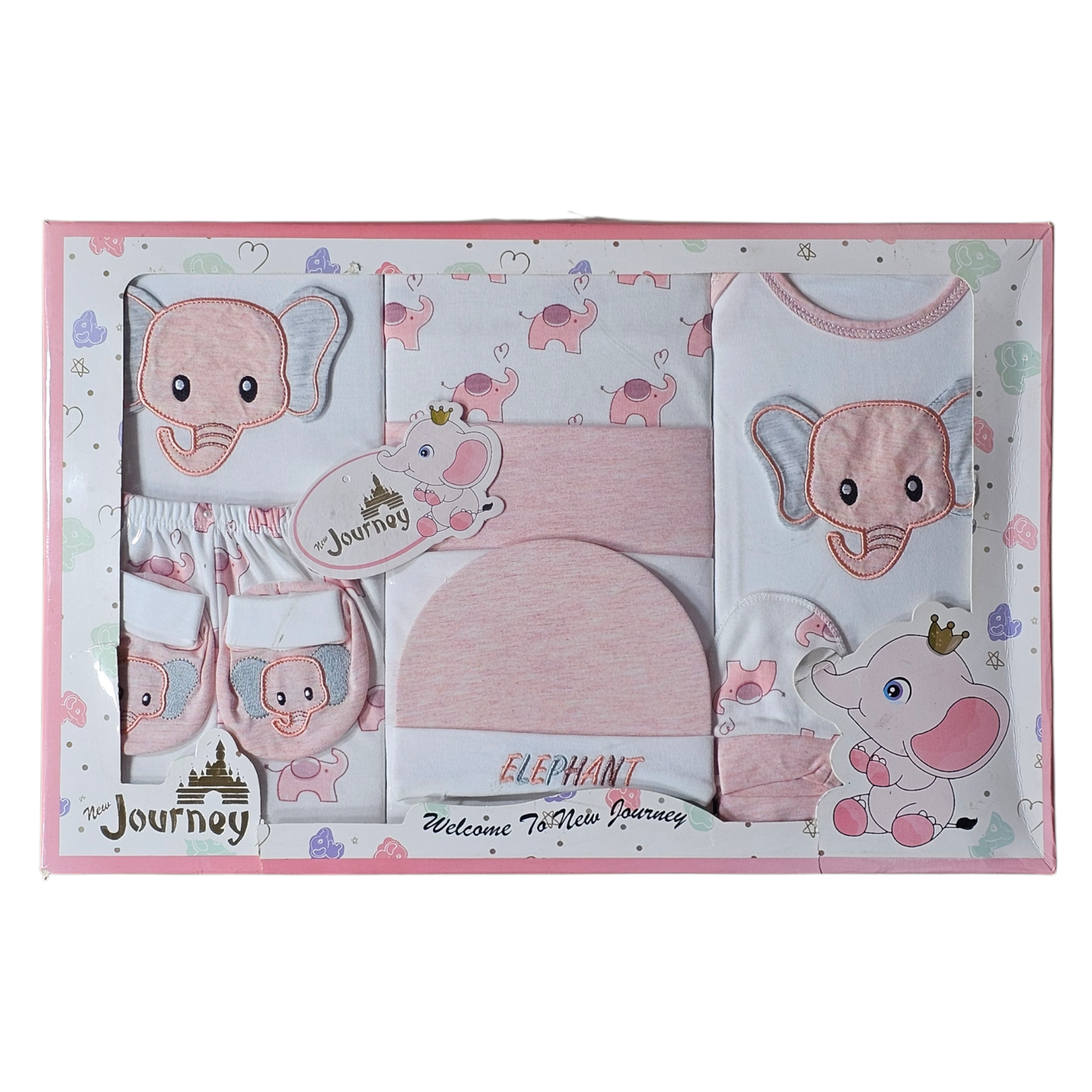 Welcome to New Journey Newborn Gift Set – 10 Pcs Baby Essentials | Bacha Toys