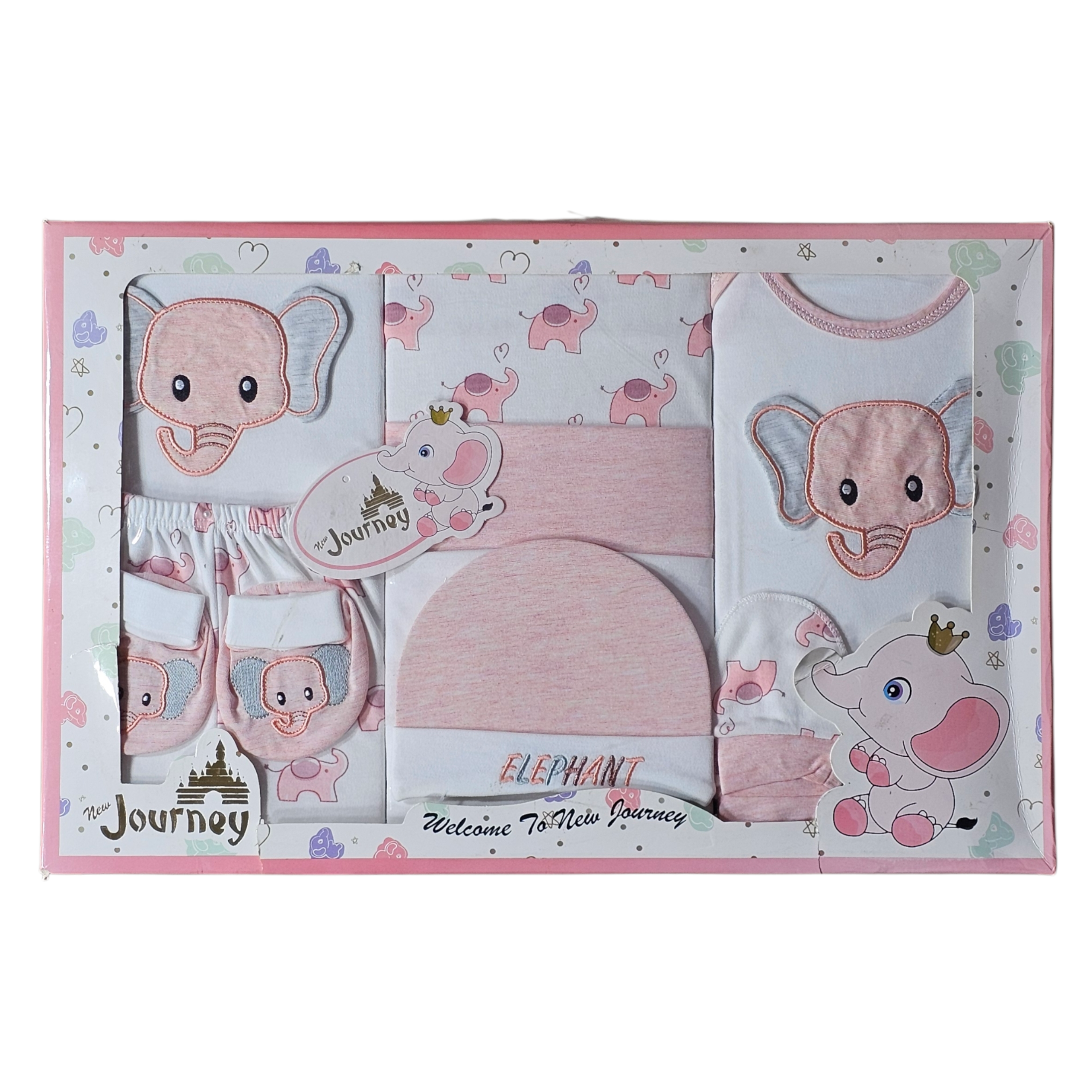Welcome to New Journey Newborn Gift Set – 10 Pcs Baby Essentials | Bacha Toys