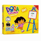 3-in-1 Kids Magnetic Writing Board – White Board, Black Board & Learning Easel