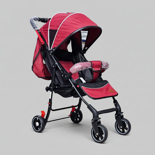 Lightweight Baby Stroller – Foldable with 360° Wheels & Sun Canopy