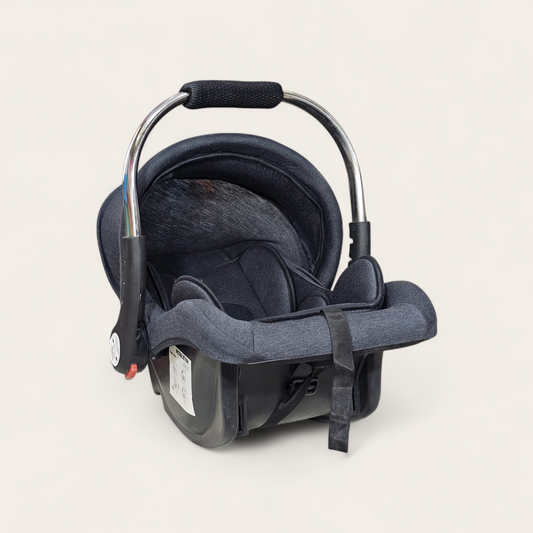 Baby Carry Cot with Soft Mattress – Steel Handle, Canopy & Safety Belt | Bacha Toys