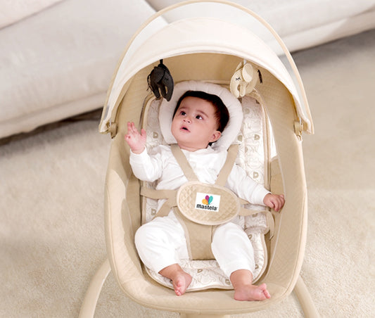 3-in-1 Deluxe Multi-Functional Bassinet – Smart Swing, Cozy Seat & Soothing Cradle | Bacha Toys