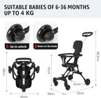 Two-Way Push Compact Baby Stroller – Lightweight & Anti-Rollover Design | Bacha Toys