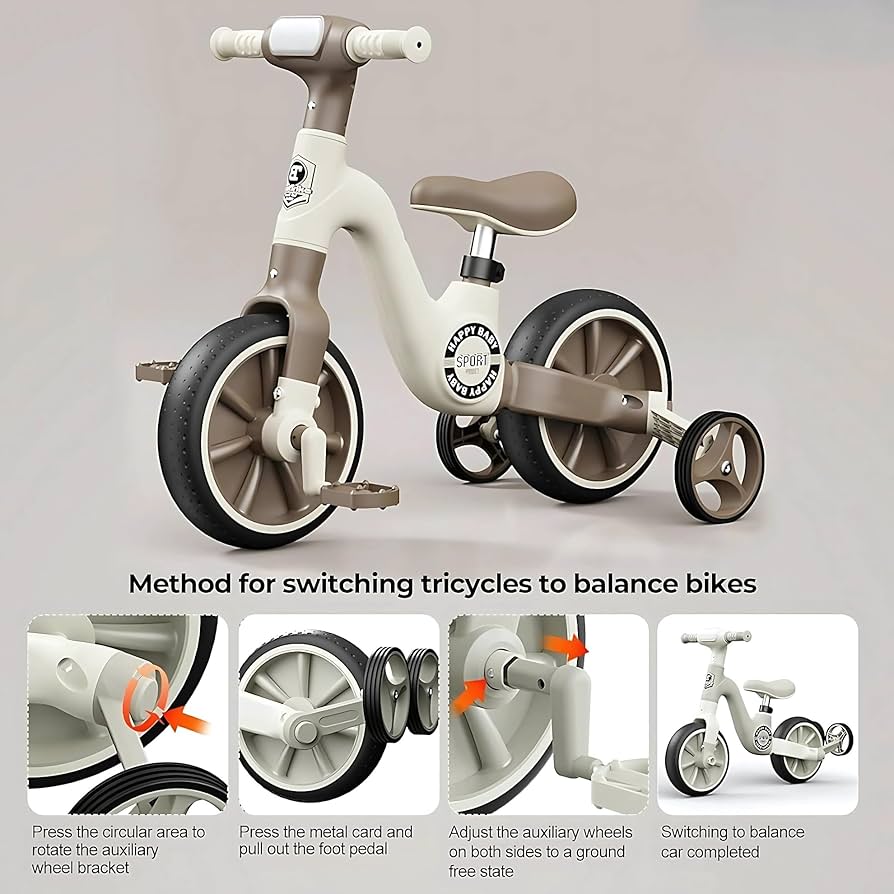 Anti-Rollover Sliding Tricycle Balance Car – 3 Wheeler Kids Bike