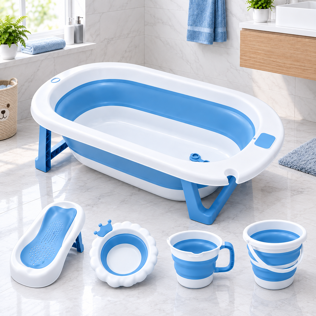 5-in-1 Foldable Baby Bath Tub #NB-01