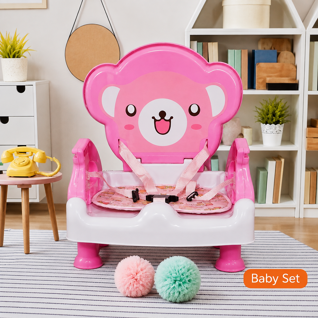Baby Booster Seat – Height Adjustable Foldable Feeding Seat