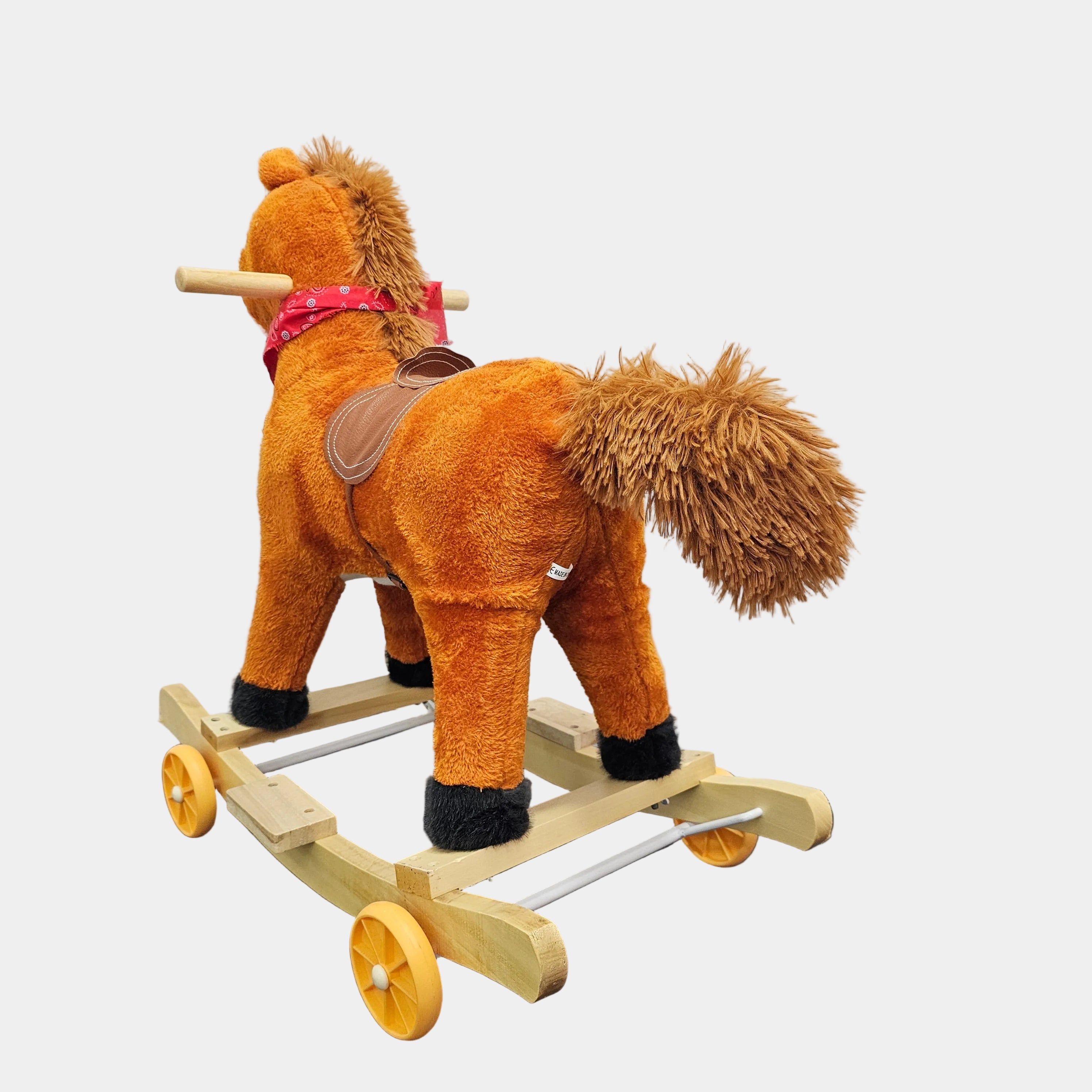 2-in-1 Stuff Rocking & Riding Horse with Music, Lights, Face & Tail Movement | Bacha Toys Pakistan
