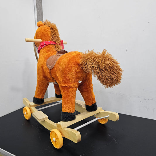 2-in-1 Stuff Rocking & Riding Horse with Music, Lights, Face & Tail Movement | Bacha Toys Pakistan