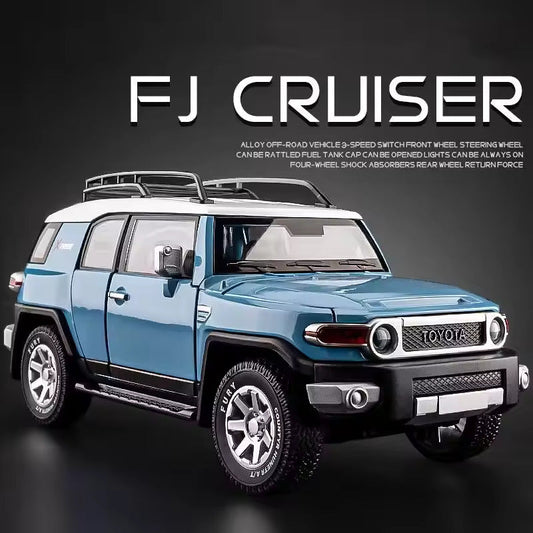 Toyota FJ Land Cruiser Die-Cast Model Car – 1:24 Scale with Sound, Light & Pull-Back Action