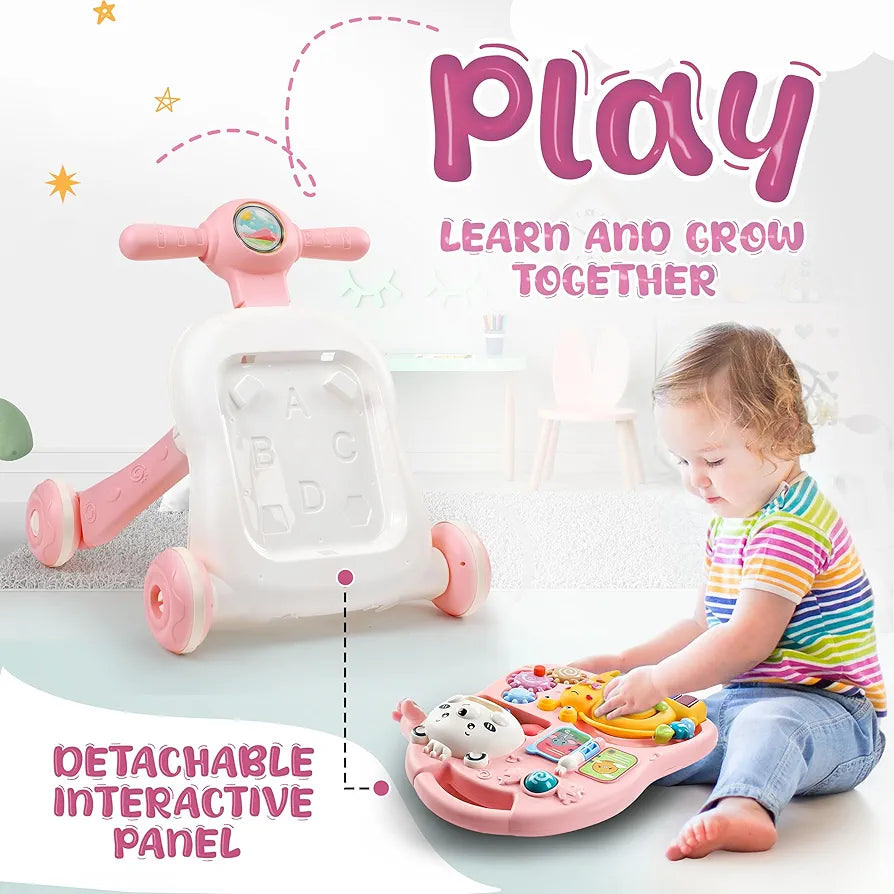 3-in-1 Baby Activity Walker with Music & Lights | Bacha Toys