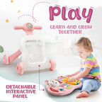 3-in-1 Baby Activity Walker with Music & Lights | Bacha Toys
