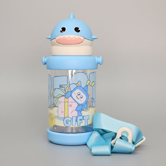Plastic Water Bottle with Cup 650ml – Lightweight & Durable