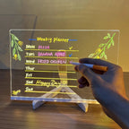 DIY Handwriting Doodle Acrylic LED Luminous Lamp – Personalized Table Sign Board (200×300mm)