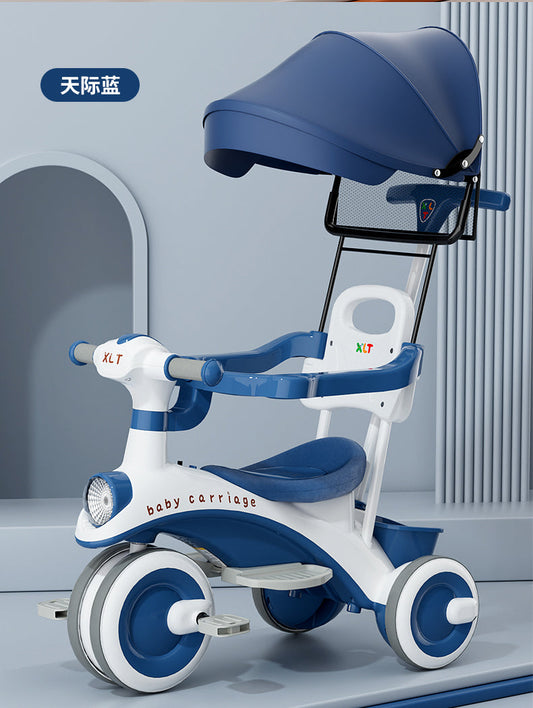 Children Tricycle with Umbrella & Parent Handle – Multifunction Kids Trike | Bacha Toys