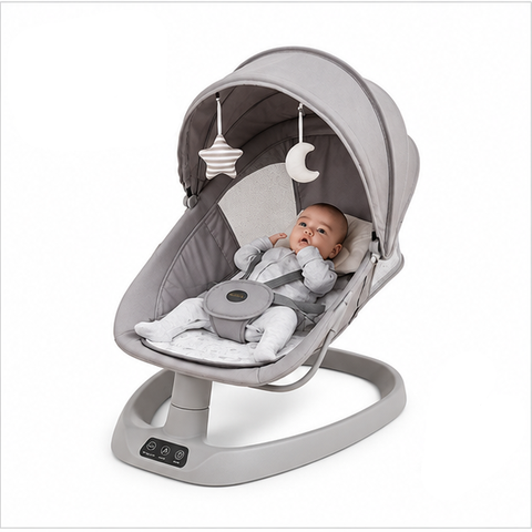 Kidilo 3-in-1 Deluxe Multi-Functional Bassinet – Electric Baby Rocker, Cradle & Bassinet