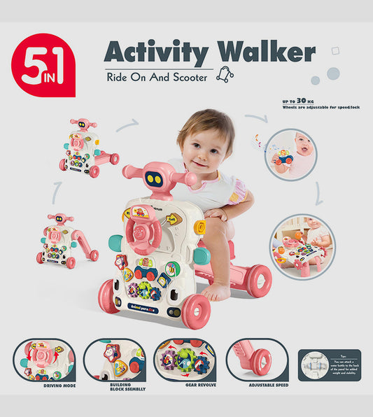 5-in-1 Baby Activity Walker with Music & Lights | Bacha Toys