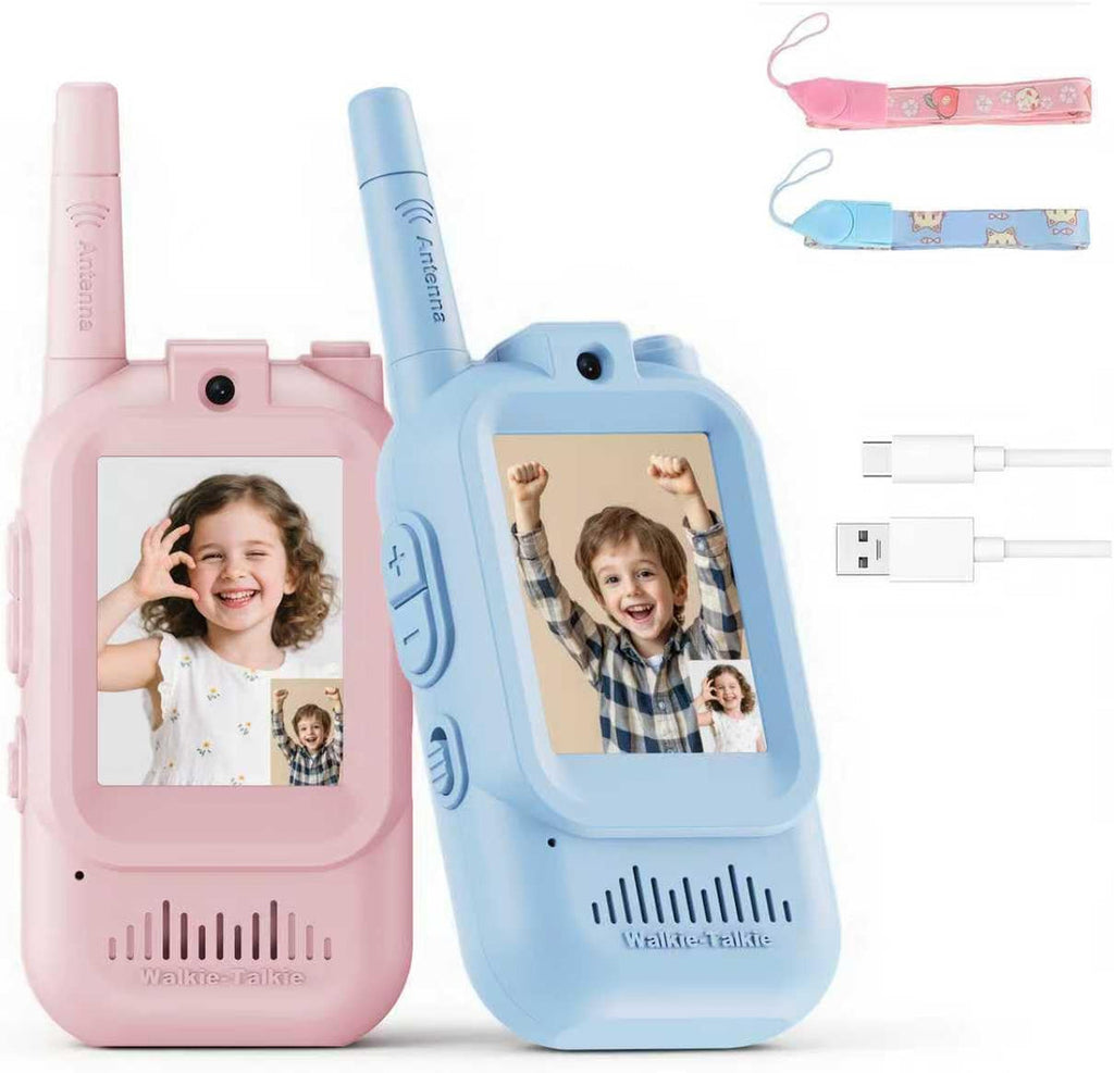 Kids Rechargeable Video Walkie Talkie Toy – Long Range Communication Set