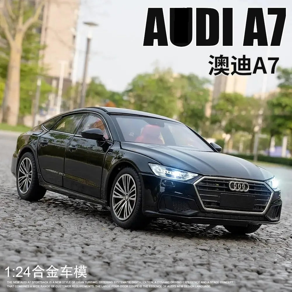 Audi A7 1:24 Scale Alloy Die-Cast Model Car – Pull-Back, Light & Sound Function