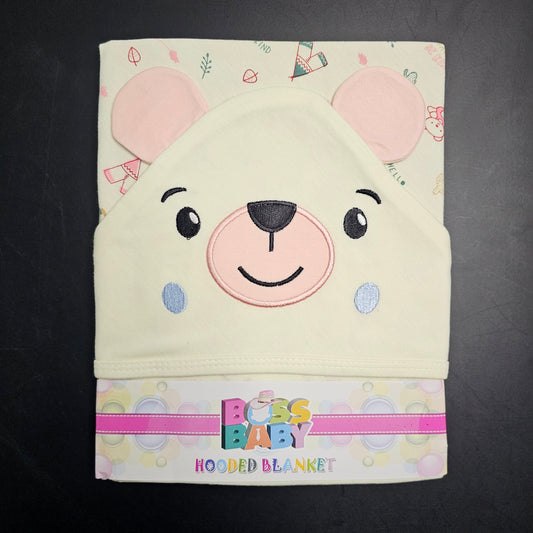 Bear Hooded Baby Blanket – Soft & Cozy Newborn Blanket | Bacha Toys