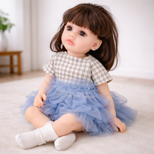 55cm Baby Silicone Doll – Lifelike Real Baby with Accessories | Bacha Toys