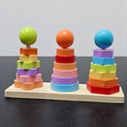 Wooden Shape Shelves Column – Montessori Activity Toy for Kids | Bacha Toys