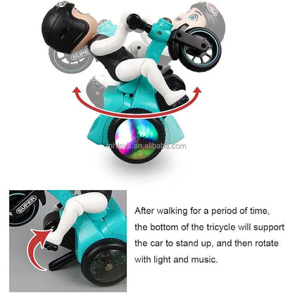 360° Rotating Bicycle Toy | Music & Lights Fun for Kids - Bacha Toys
