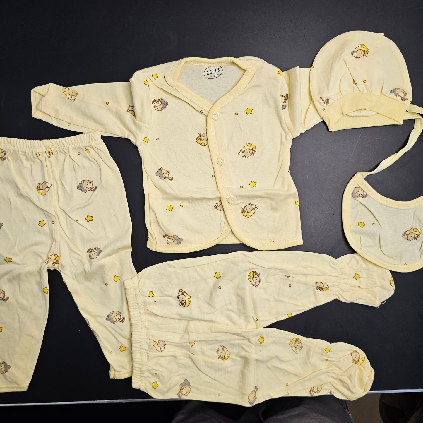 5 Pcs Lucky Star Luxury Baby Dress Set – Imported New Born Baby (Pink Colour) | Bacha Toys