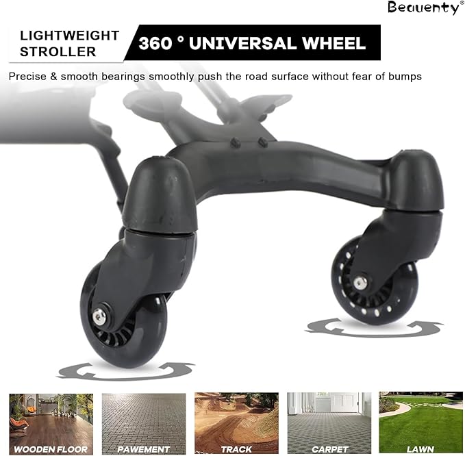 Two-Way Push Compact Baby Stroller – Lightweight & Anti-Rollover Design | Bacha Toys