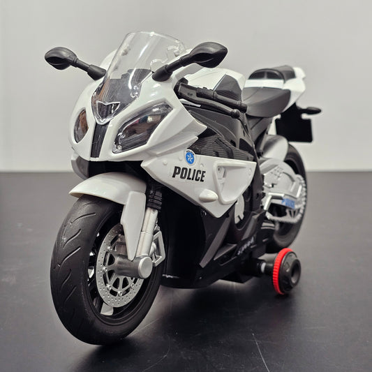 Police Moto 1:20 Remote Control Motorcycle – 360° Rotation with Light & Sound | Bacha Toys
