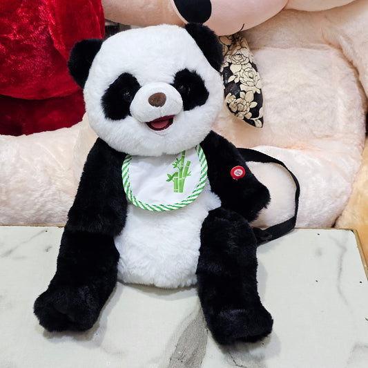 Learn to Speak Plush Cute Panda with Shoulder Bag – Interactive Talking Toy for Kids | Bacha Toys Pakistan