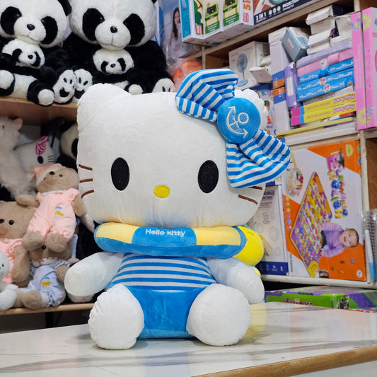 Blue Ring Kitty – 45cm Soft Plush Toy | Bacha Toys