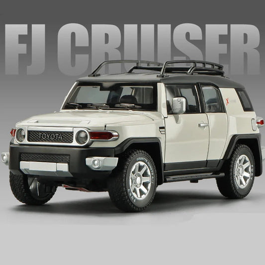 Toyota FJ Land Cruiser Die-Cast Model Car – 1:24 Scale with Sound, Light & Pull-Back Action