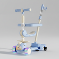3-in-1 Kids Scooty with Lighting, Music & Stroller Mode – Bacha Toys