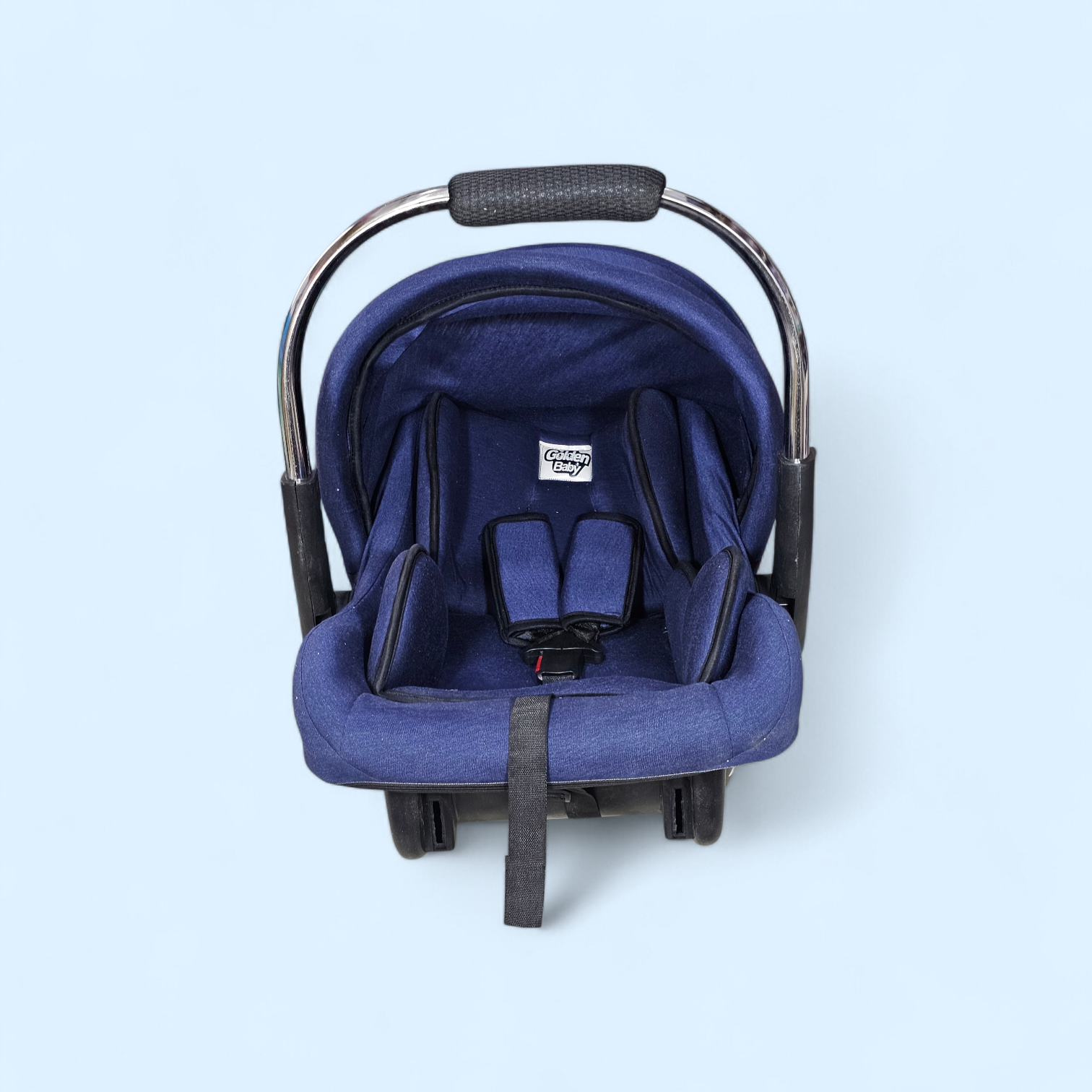 Baby Carry Cot with Soft Mattress – Steel Handle, Canopy & Safety Belt | Bacha Toys