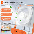 Mini Nano Spray Air Cooler Fan – 3 Speed LED Humidifier