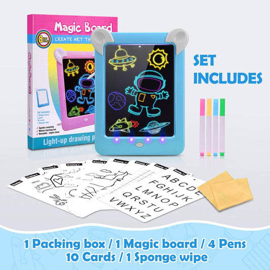 Magic Glow Light-Up Drawing Board with 8 Light Effects | Bacha Toys