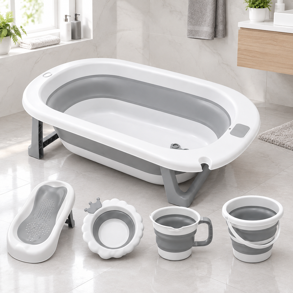5-in-1 Foldable Baby Bath Tub #NB-01