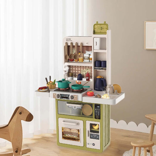 Spray Kitchen Play Set – 55 Accessories | Real Steam Effect | Size: 61.2 x 26.2 x 88 cm - Bacha Toys