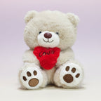 Premium Love Heart Bear – Light Brown Colour – 30cm Plush Toy | Bacha Toys
