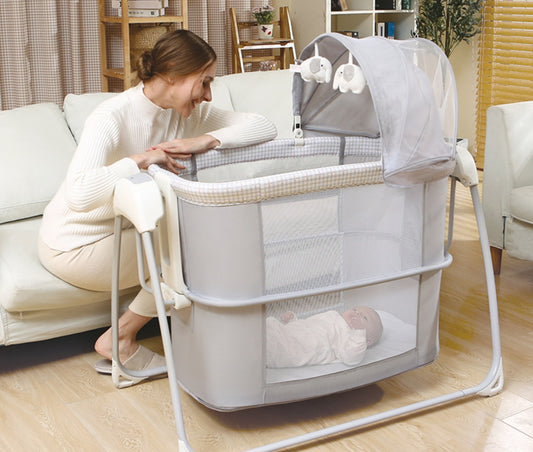 Deluxe 4-in-1 Bassinet – Smart, Safe & Multi-Functional Baby Cradle | Bacha Toys