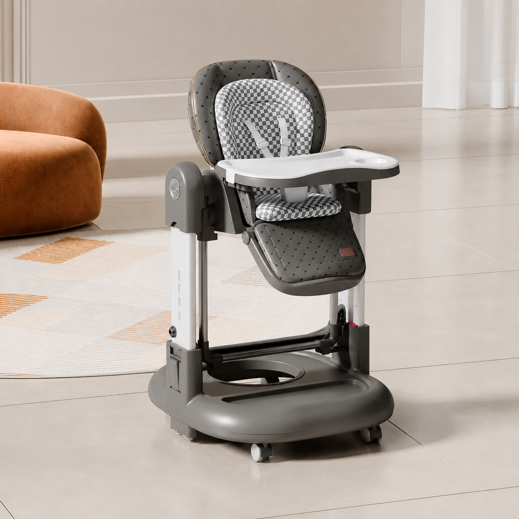 Kidilo 3-in-1 Premium Baby High Chair – Feeding Chair, Baby Walker & Baby Swing KD015