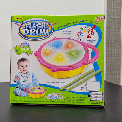 Flash Drum with Lighting & Music – Includes 2 Drum Sticks | Bacha Toys