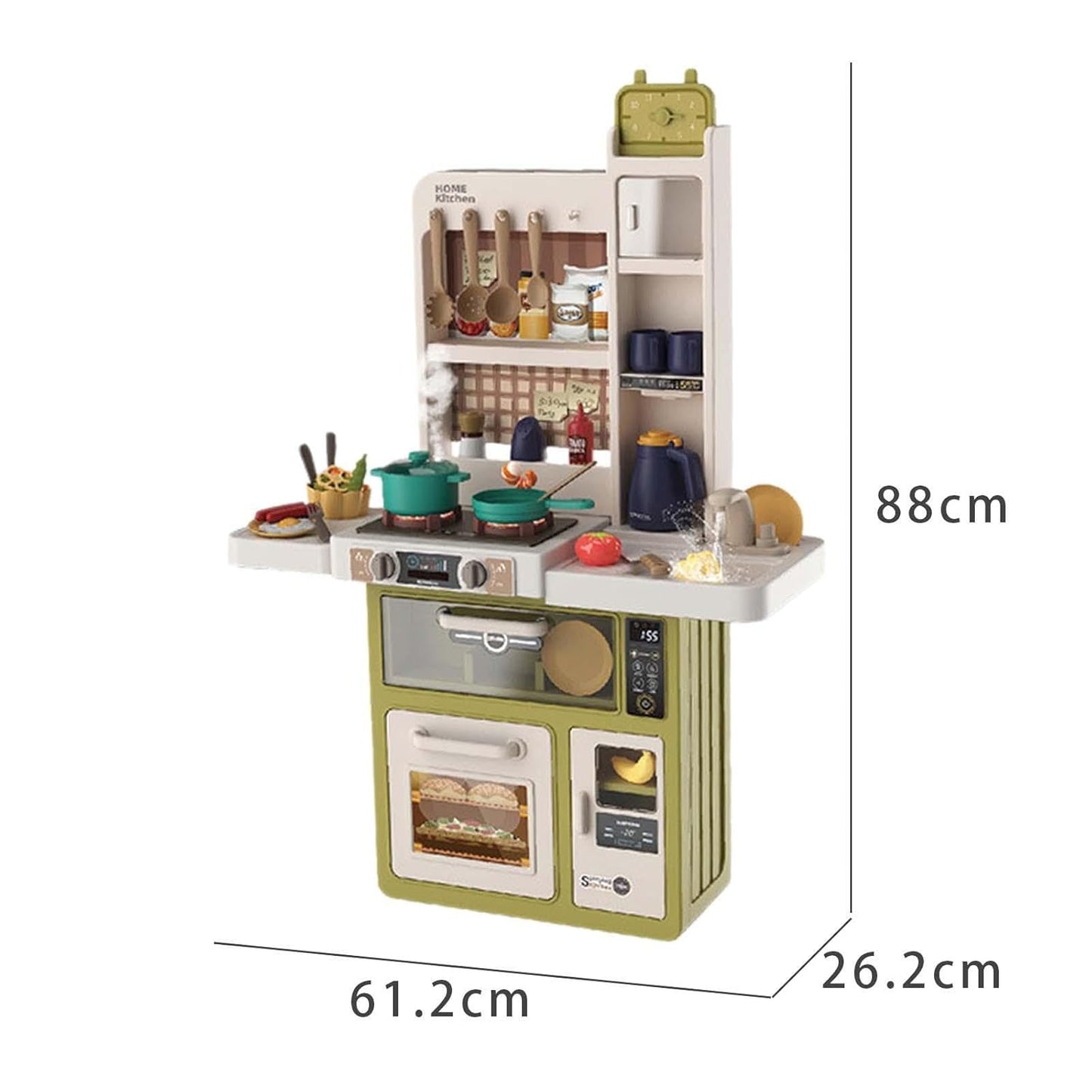 Spray Kitchen Play Set – 55 Accessories | Real Steam Effect | Size: 61.2 x 26.2 x 88 cm - Bacha Toys