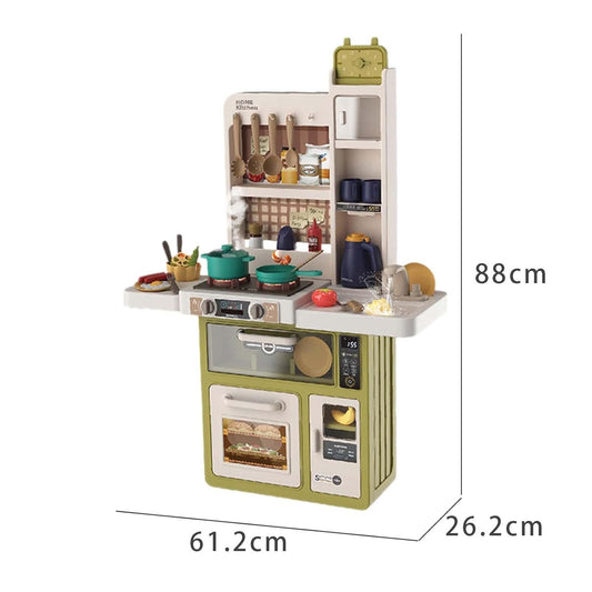Spray Kitchen Play Set – 55 Accessories | Real Steam Effect | Size: 61.2 x 26.2 x 88 cm - Bacha Toys