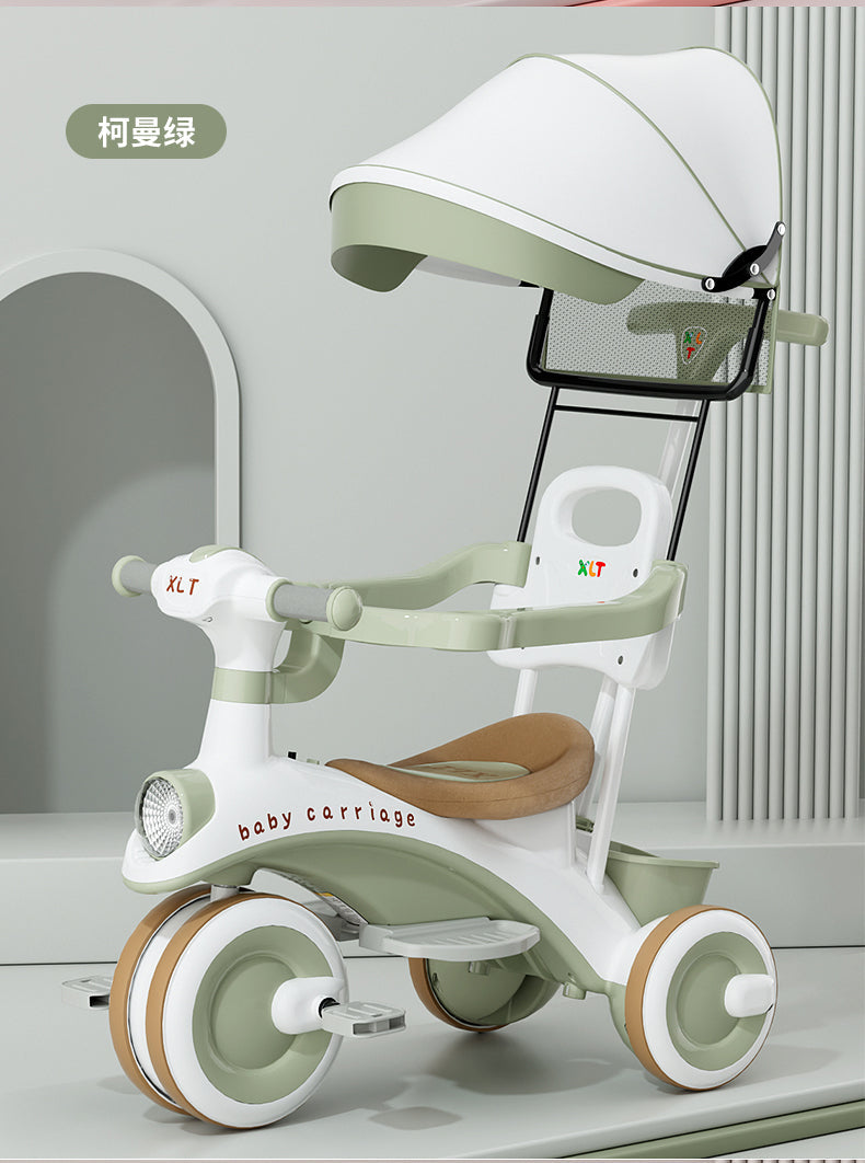 Children Tricycle with Umbrella & Parent Handle – Multifunction Kids Trike | Bacha Toys