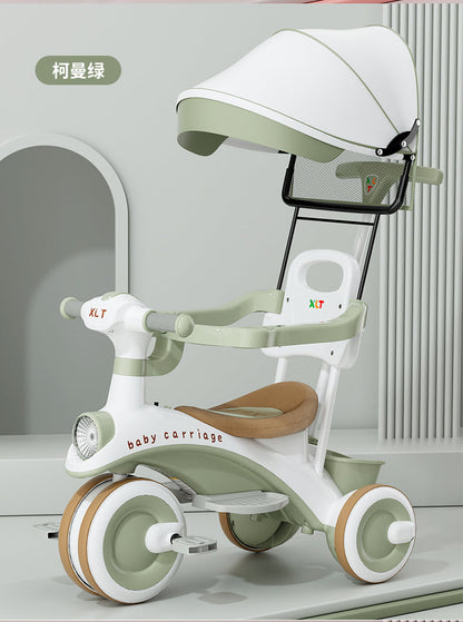 Children Tricycle with Umbrella & Parent Handle – Multifunction Kids Trike | Bacha Toys