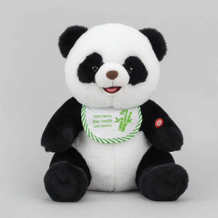 Learn to Speak Plush Cute Panda with Shoulder Bag – Interactive Talking Toy for Kids | Bacha Toys Pakistan