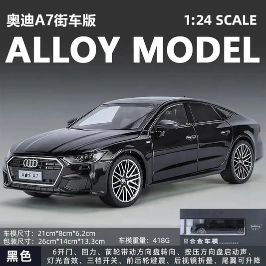 Audi A7 1:24 Scale Alloy Die-Cast Model Car – Pull-Back, Light & Sound Function