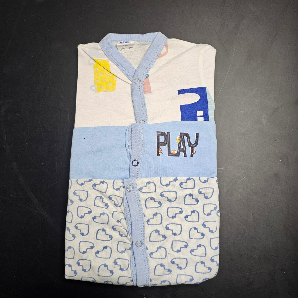 Newborn Baby Romper Set – Pack of 3 Soft Rompers | Bacha Toys
